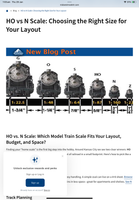 Size of different model train locos